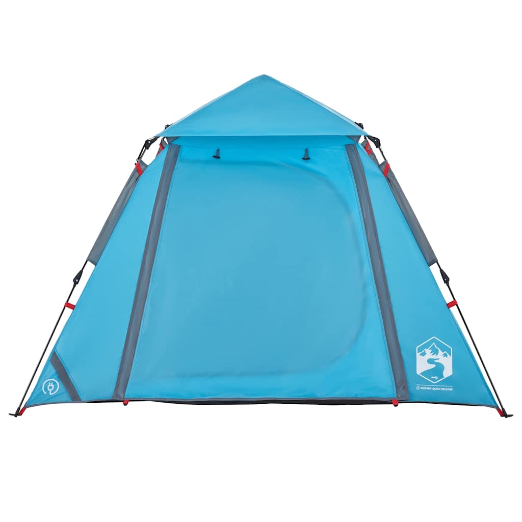 vidaXL Camping Tent Dome 4-Person Blue Quick Release 6