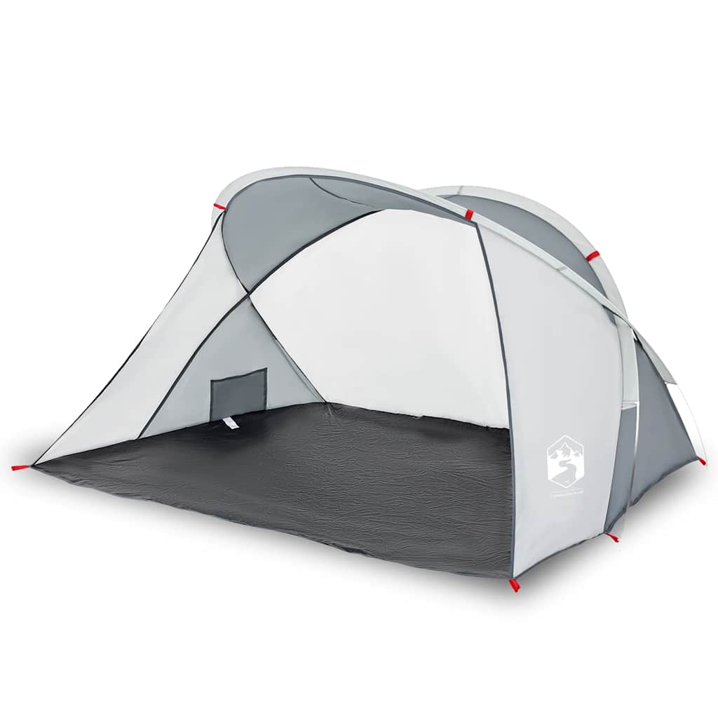 vidaXL Beach Tent 2-Person Grey Pop-up Waterproof 4