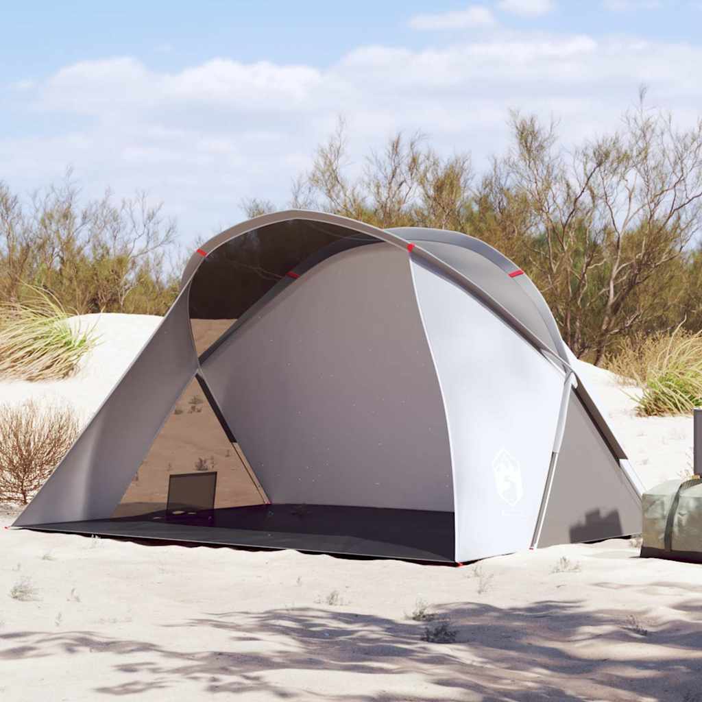 vidaXL Beach Tent 2-Person Grey Pop-up Waterproof 1