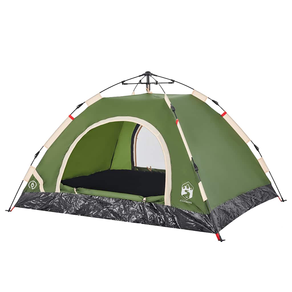 vidaXL Camping Tent 2-Person Green Quick Release 5