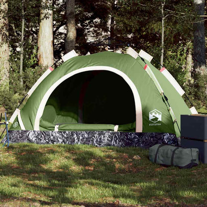vidaXL Camping Tent 2-Person Green Quick Release 1