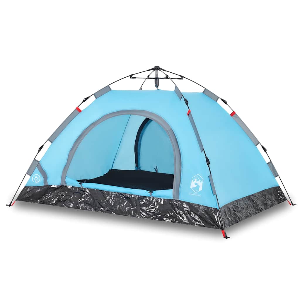 vidaXL Camping Tent 2-Person Blue Quick Release 2
