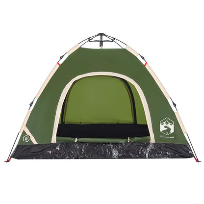 vidaXL Camping Tent 3-Person Green Quick Release 6