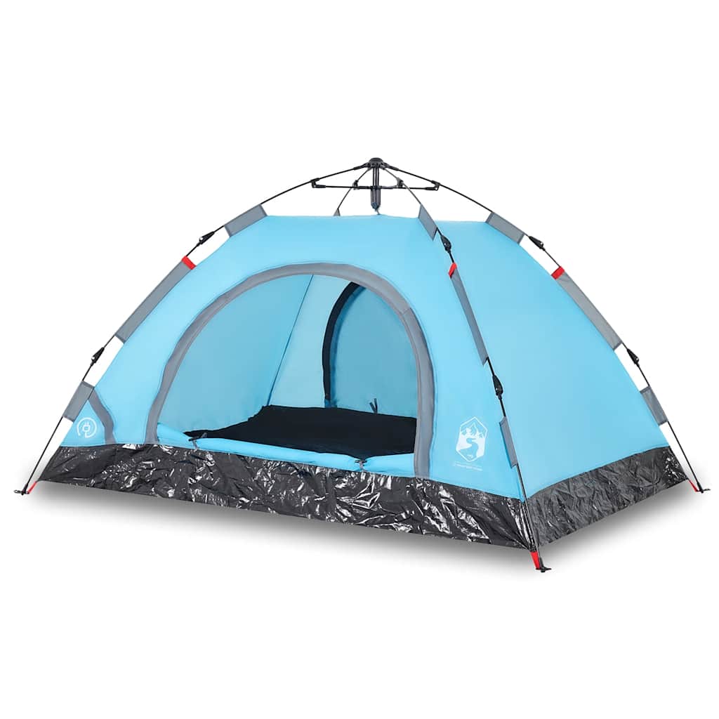 Camping Tent Quick Release Blue 3-person