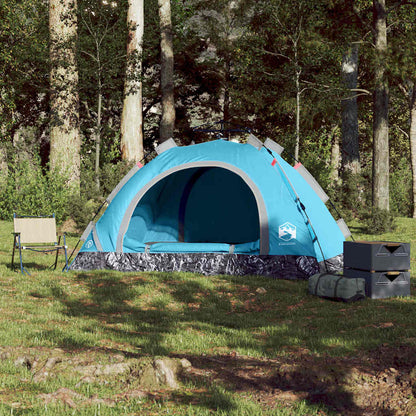 vidaXL Camping Tent 4-Person Blue Quick Release 3