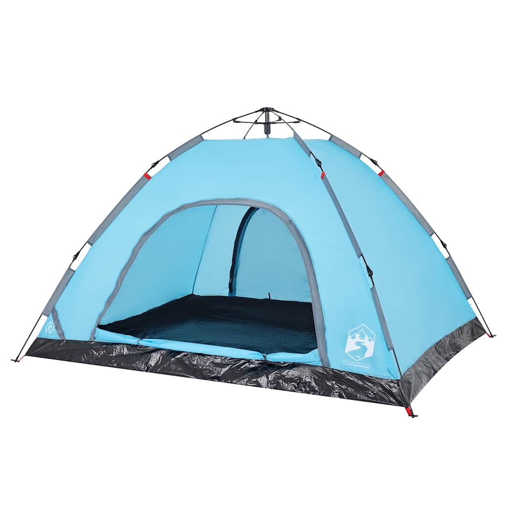 vidaXL Camping Tent 4-Person Blue Quick Release 4