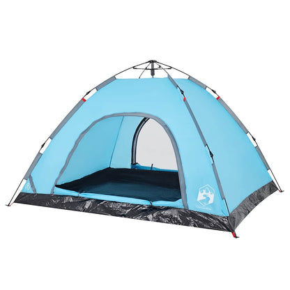 vidaXL Camping Tent 4-Person Blue Quick Release 5