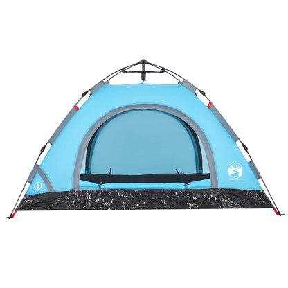 vidaXL Camping Tent 4-Person Blue Quick Release 6