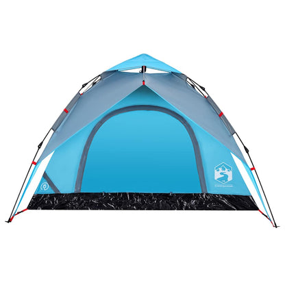 vidaXL Camping Tent Dome 3-Person Blue Quick Release 6