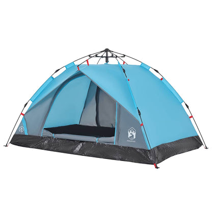 vidaXL Camping Tent Dome 2-Person Blue Quick Release 4