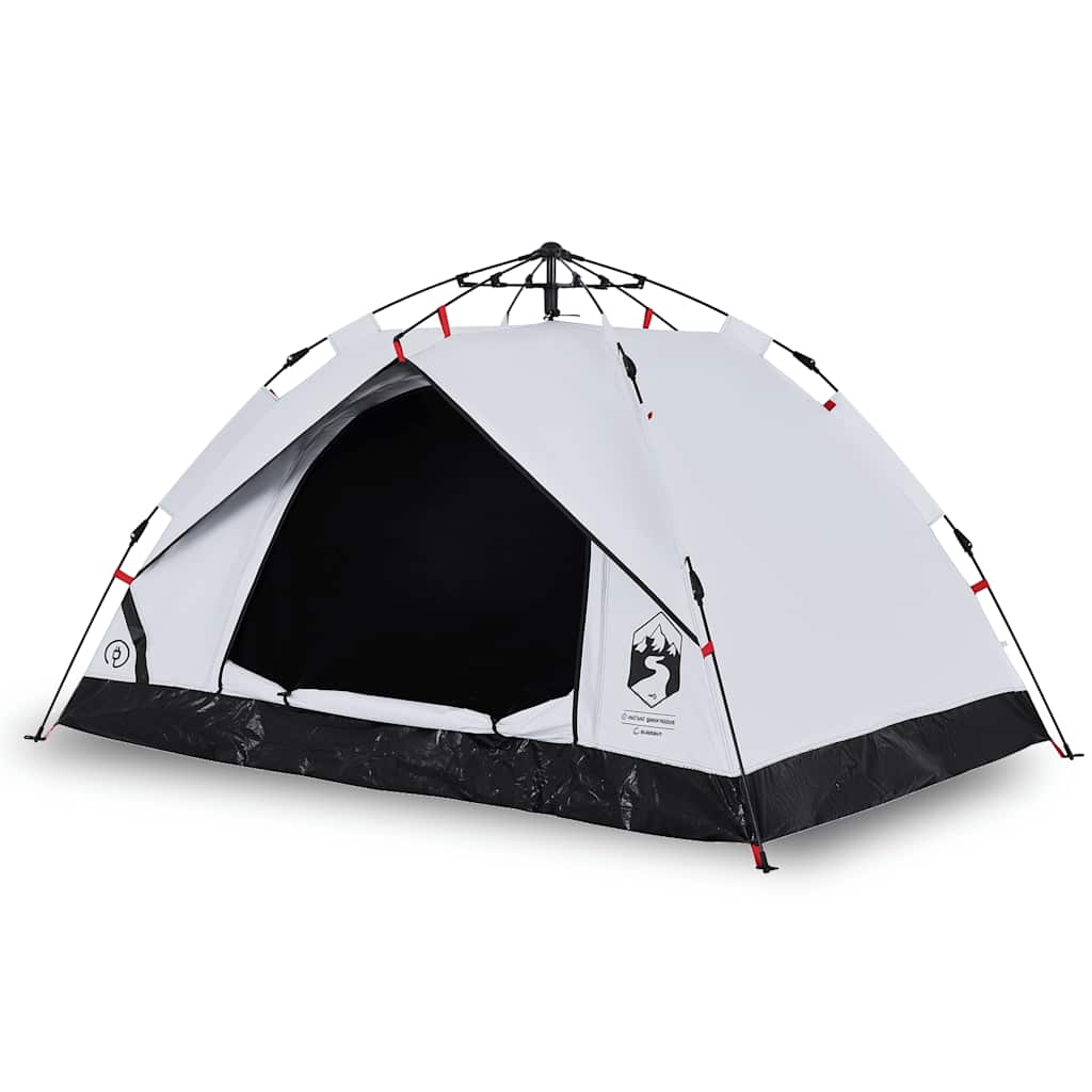 vidaXL Camping Tent Dome 2-Person White Blackout Fabric Quick Release 2