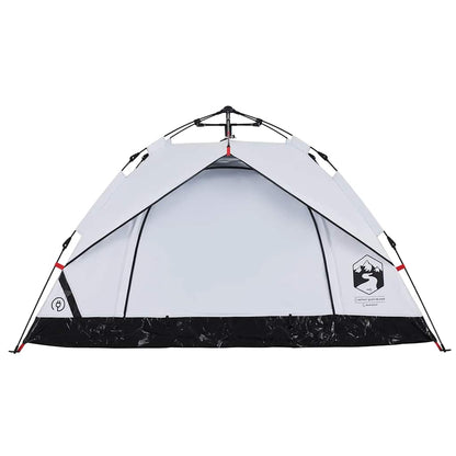 vidaXL Camping Tent Dome 2-Person White Blackout Fabric Quick Release 5