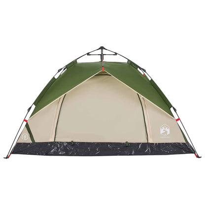 vidaXL Camping Tent Dome 3-Person Green Quick Release 5