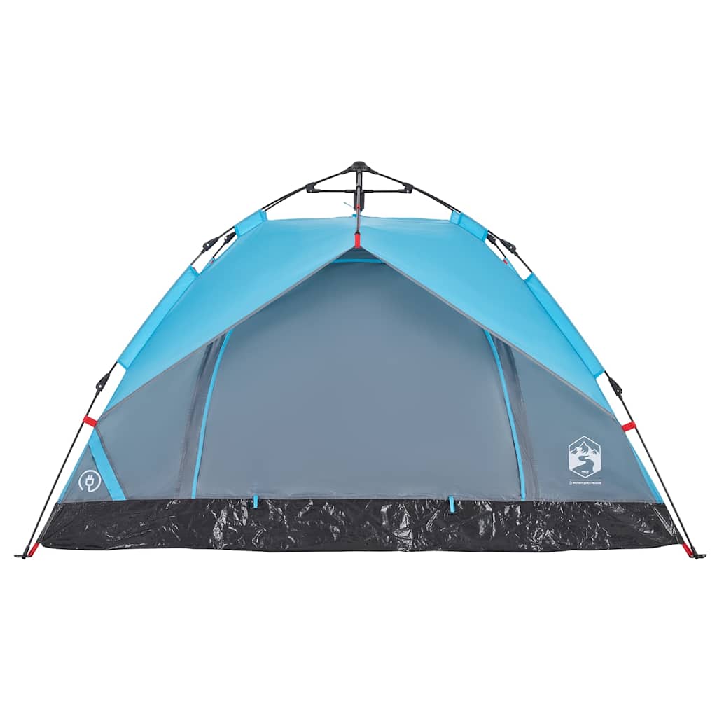 vidaXL Camping Tent Dome 3-Person Blue Quick Release 5