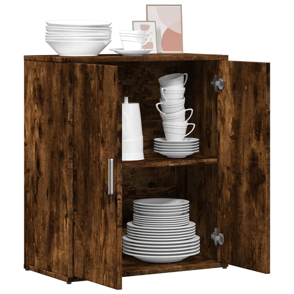 vidaXL Sideboard Smoked Oak 60x31x70 cm Engineered Wood 4