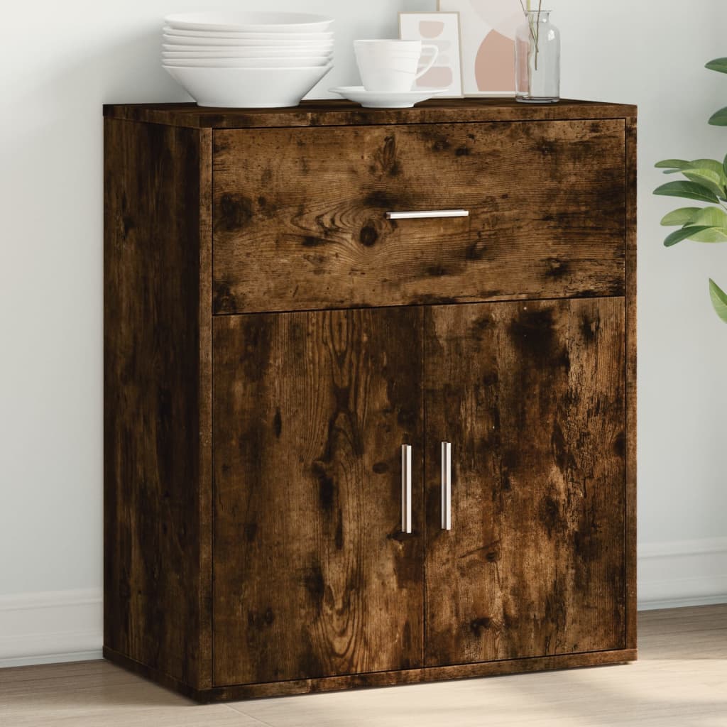 vidaXL Sideboard Smoked Oak 60x31x70 cm Engineered Wood 1