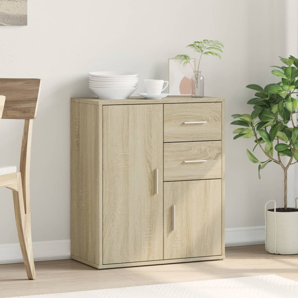 vidaXL Sideboard Sonoma Oak 60x31x70 cm Engineered Wood 3