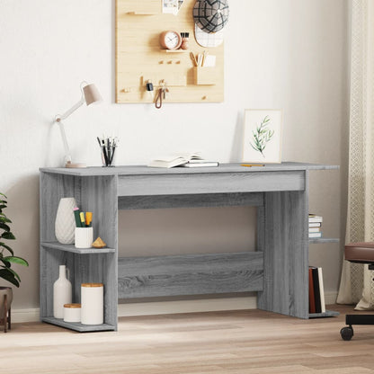 Desk 140x50x75 cm Engineered Wood Grey sonoma