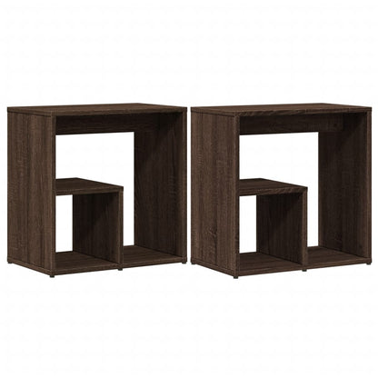 vidaXL Side Tables 2 pcs Brown Oak 50x30x50 cm Engineered Wood 2
