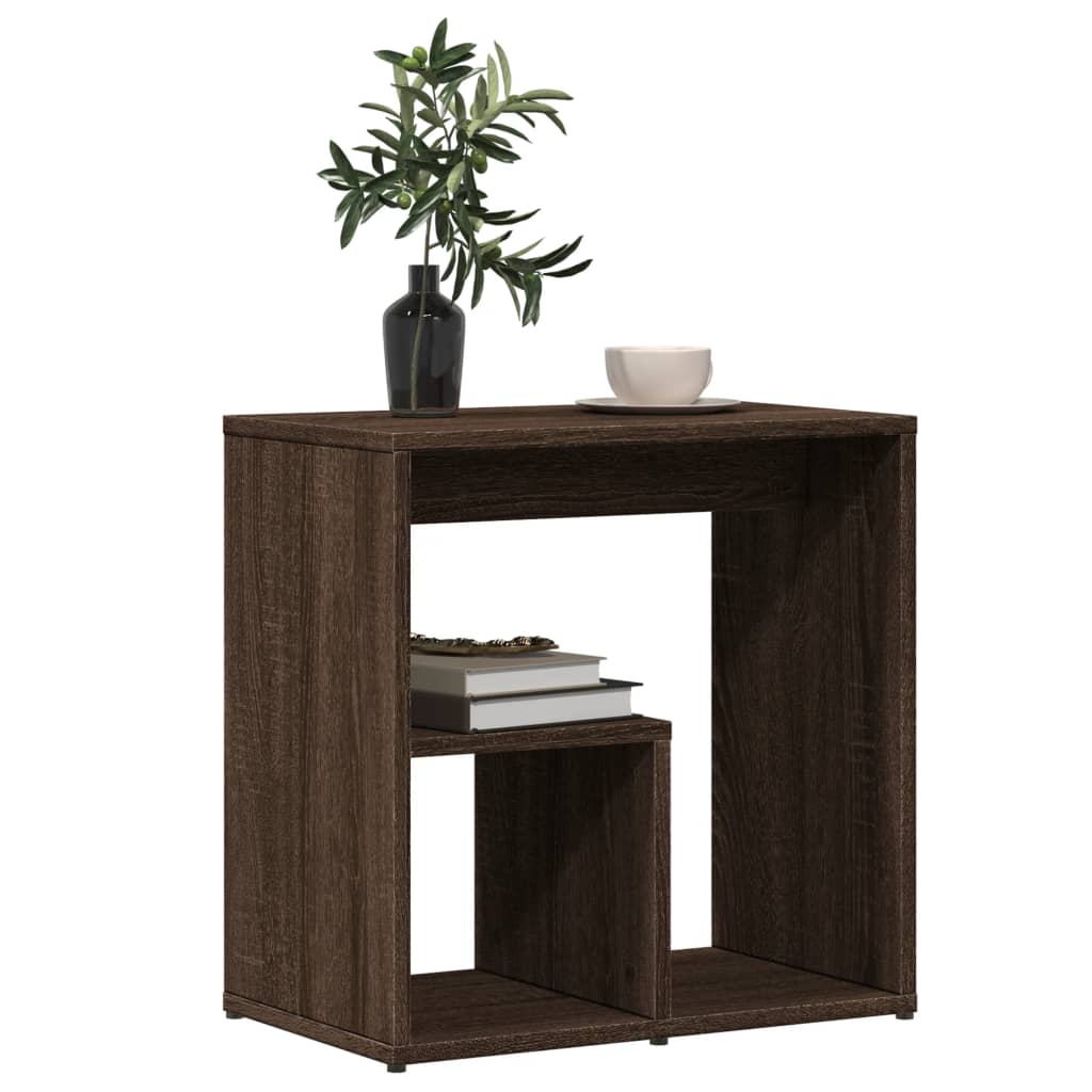 vidaXL Side Tables 2 pcs Brown Oak 50x30x50 cm Engineered Wood 4