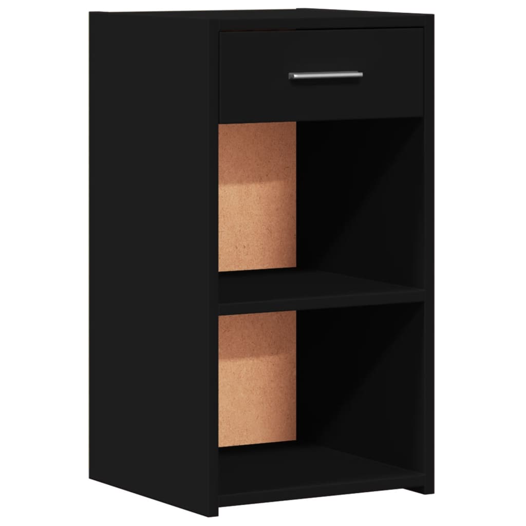 vidaXL Bedside Cabinets 2 pcs Black 35x34x65 cm Engineered Wood 4