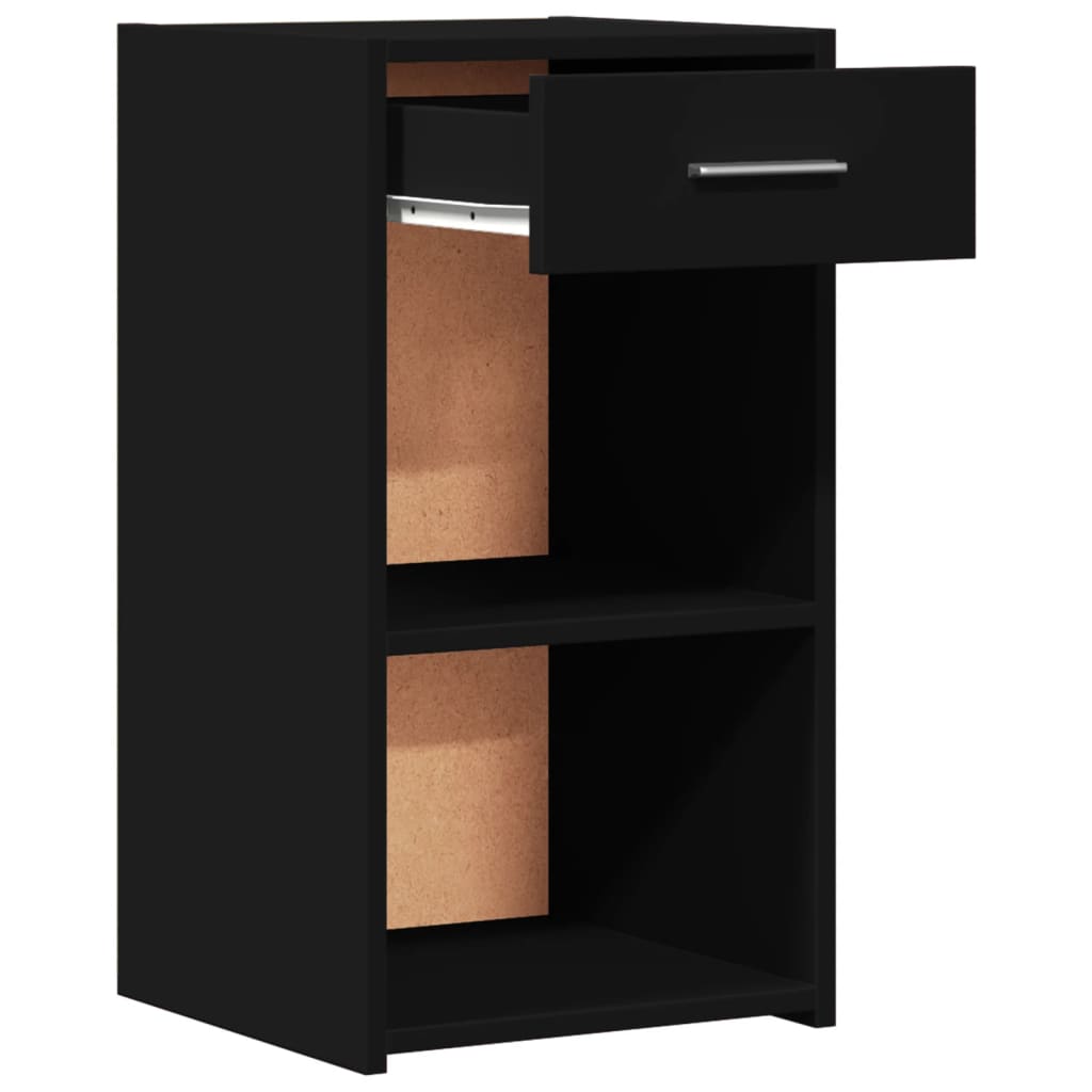vidaXL Bedside Cabinets 2 pcs Black 35x34x65 cm Engineered Wood 5