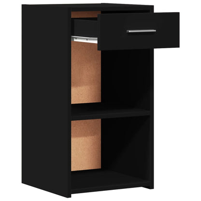 vidaXL Bedside Cabinets 2 pcs Black 35x34x65 cm Engineered Wood 5