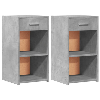 vidaXL Bedside Cabinets 2 pcs Concrete Grey 35x34x65 cm Engineered Wood 2