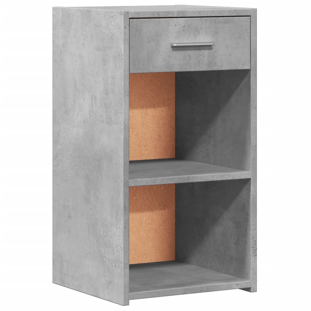 vidaXL Bedside Cabinets 2 pcs Concrete Grey 35x34x65 cm Engineered Wood 4