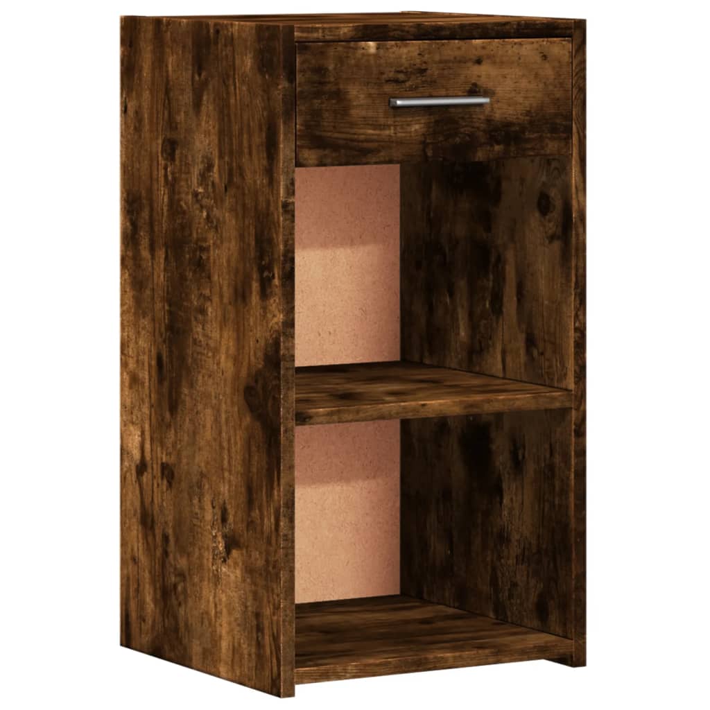 vidaXL Bedside Cabinets 2 pcs Smoked Oak 35x34x65 cm Engineered Wood 4