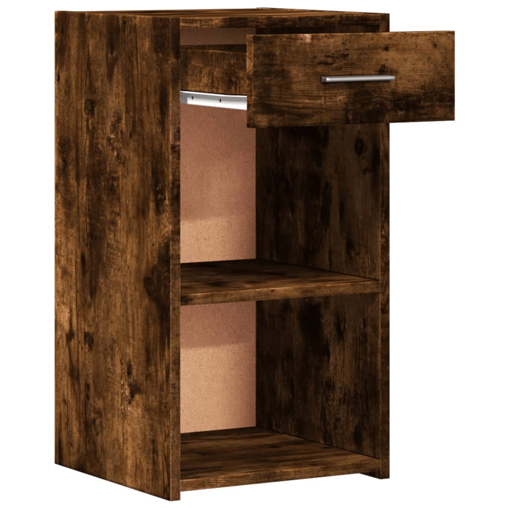 vidaXL Bedside Cabinets 2 pcs Smoked Oak 35x34x65 cm Engineered Wood 5