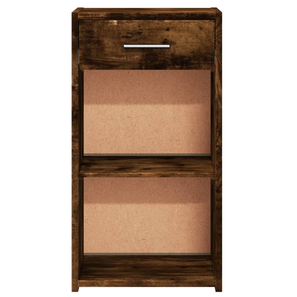 vidaXL Bedside Cabinets 2 pcs Smoked Oak 35x34x65 cm Engineered Wood 6