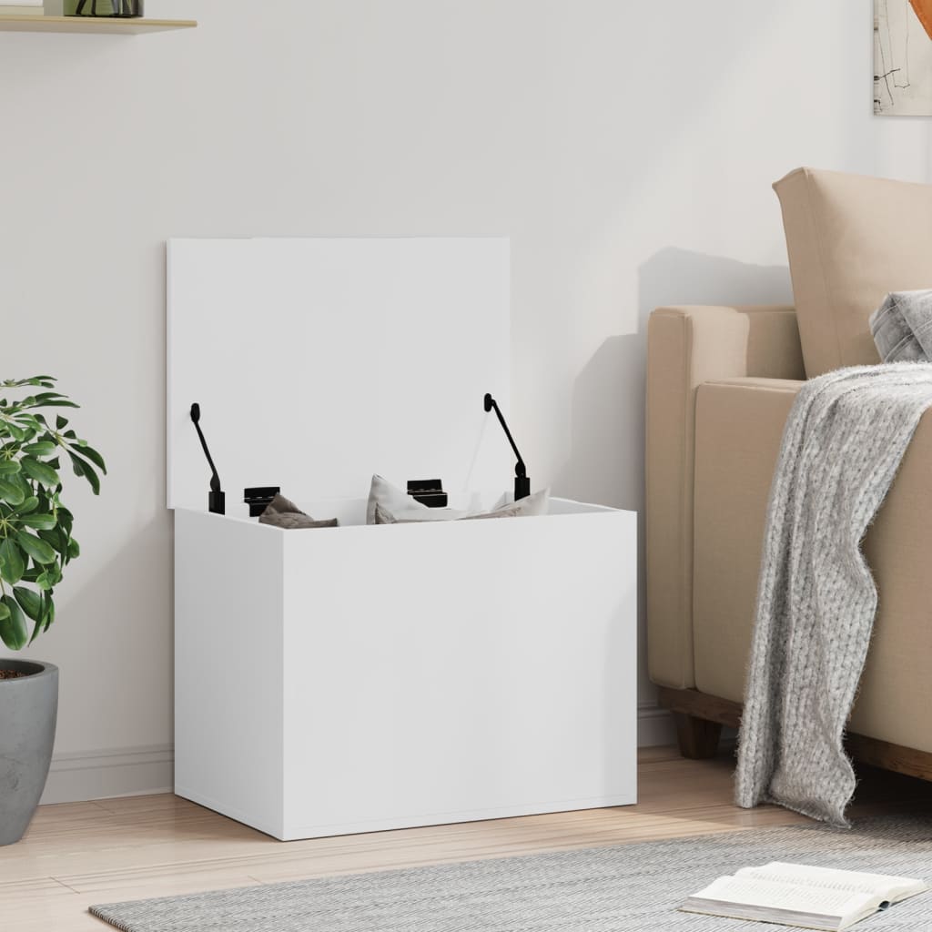 vidaXL Storage Box White 60x42x46 cm Engineered Wood 3