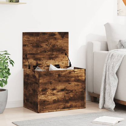 vidaXL Storage Box Smoked Oak 60x42x46 cm Engineered Wood 3
