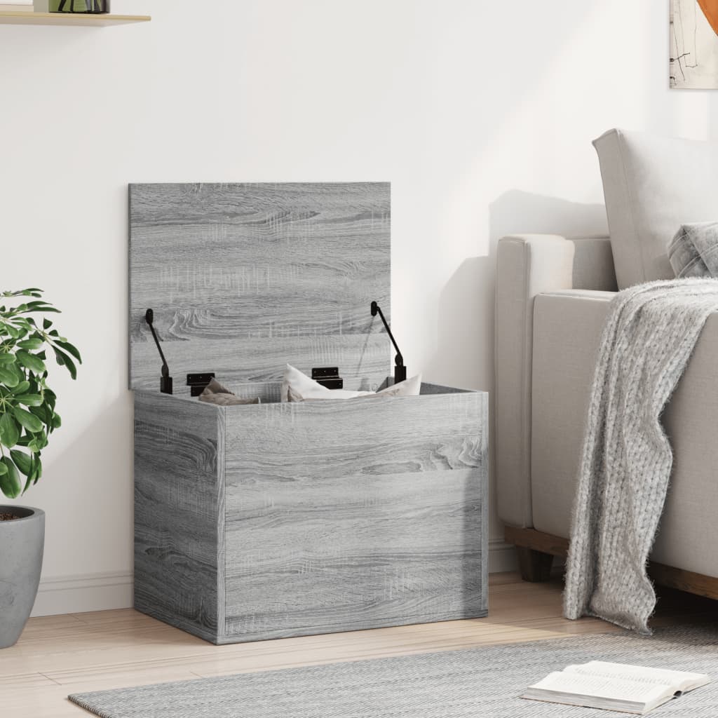 vidaXL Storage Box Grey Sonoma 60x42x46 cm Engineered Wood 3
