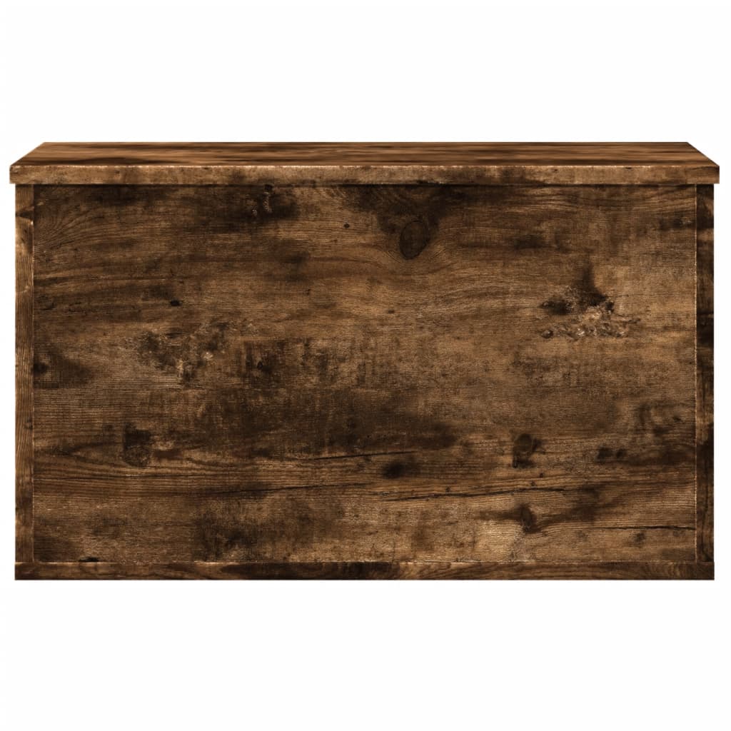 vidaXL Storage Box Smoked Oak 60x35x35 cm Engineered Wood 4