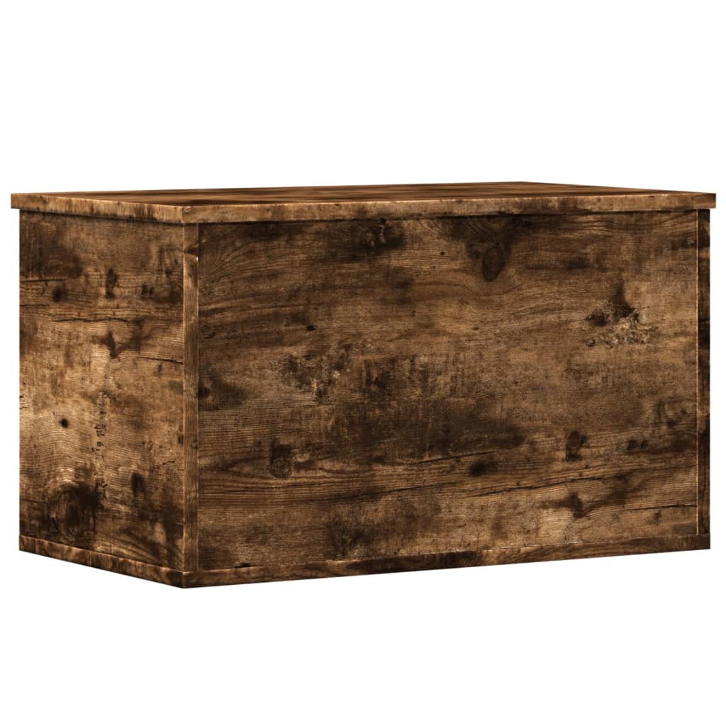 vidaXL Storage Box Smoked Oak 60x35x35 cm Engineered Wood 6