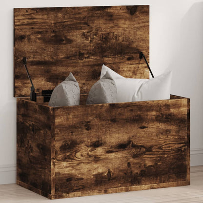 vidaXL Storage Box Smoked Oak 60x35x35 cm Engineered Wood 1