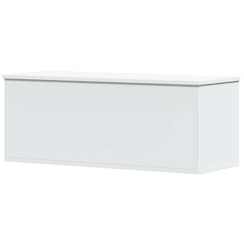 vidaXL Storage Box White 90x35x35 cm Engineered Wood 2