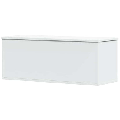 vidaXL Storage Box White 90x35x35 cm Engineered Wood 2