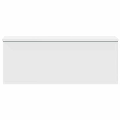 vidaXL Storage Box White 90x35x35 cm Engineered Wood 4