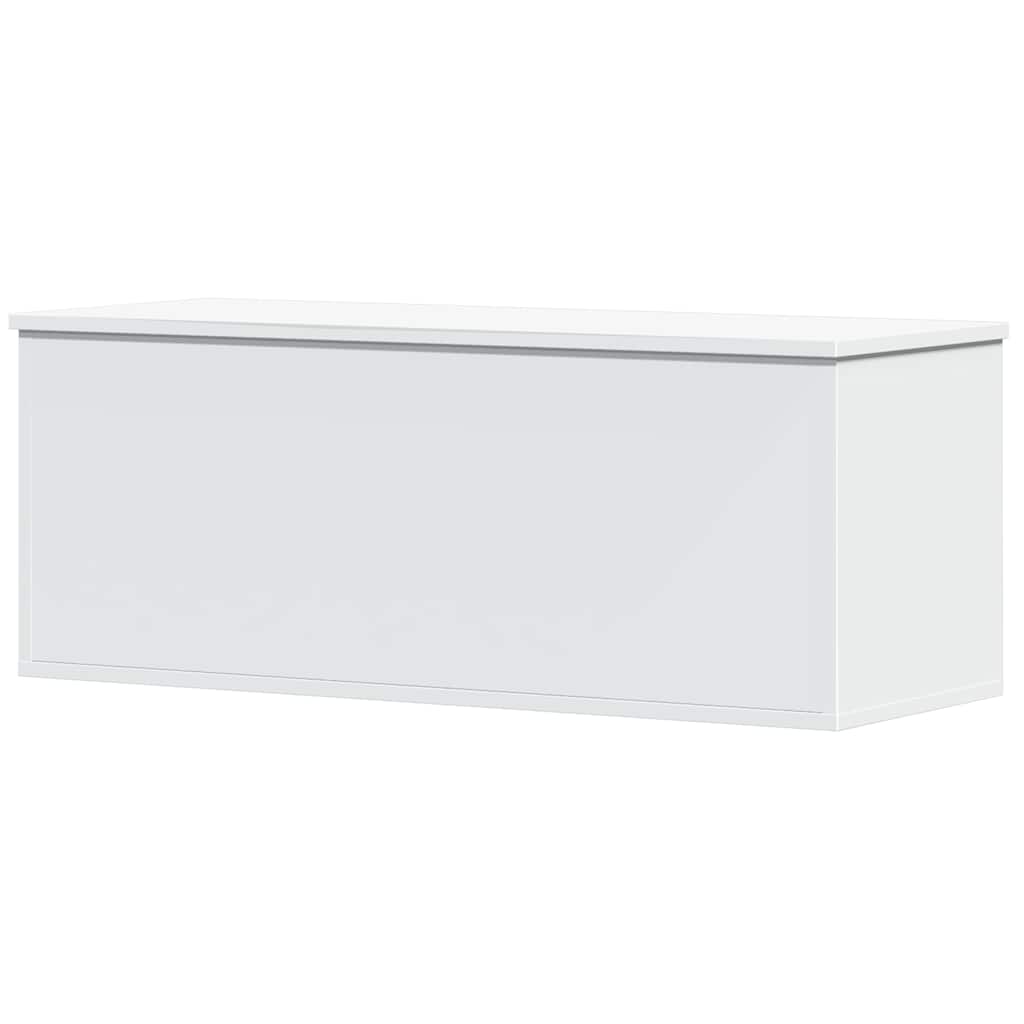 vidaXL Storage Box White 90x35x35 cm Engineered Wood 6