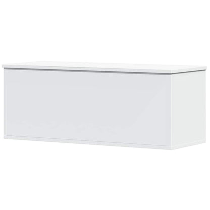 vidaXL Storage Box White 90x35x35 cm Engineered Wood 6
