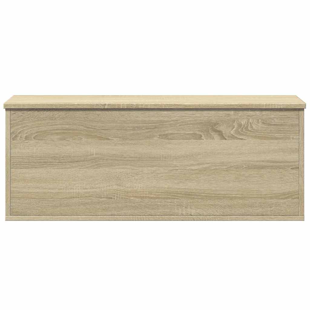 vidaXL Storage Box Sonoma Oak 90x35x35 cm Engineered Wood 4
