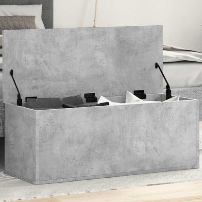 vidaXL Storage Box Concrete Grey 90x35x35 cm Engineered Wood 1