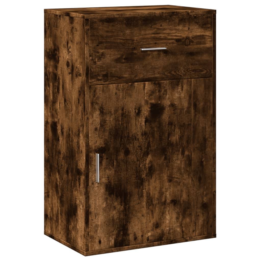 vidaXL Storage Cabinet Smoked Oak 56.5x39x90 cm Engineered Wood 2