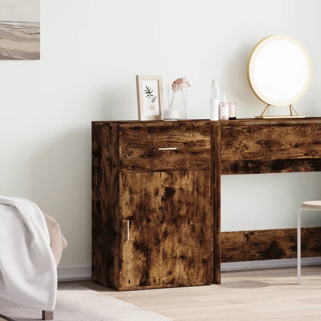 vidaXL Storage Cabinet Smoked Oak 56.5x39x90 cm Engineered Wood 3