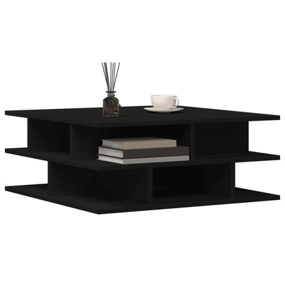vidaXL Coffee Table Black 70x70x29 cm Engineered Wood 4