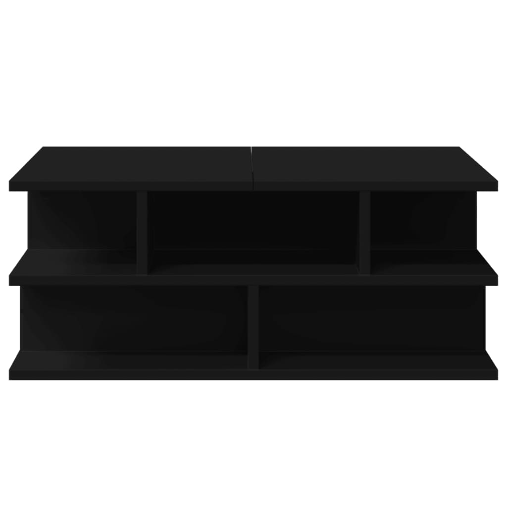 vidaXL Coffee Table Black 70x70x29 cm Engineered Wood 6