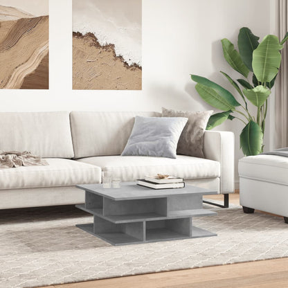 vidaXL Coffee Table Concrete Grey 70x70x29 cm Engineered Wood 3